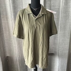 American Eagle Outfitters Green Polo Shirt Classic Knit Casual